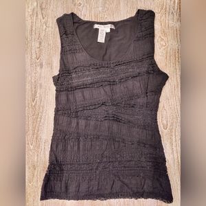 Max Studio black lace tank top